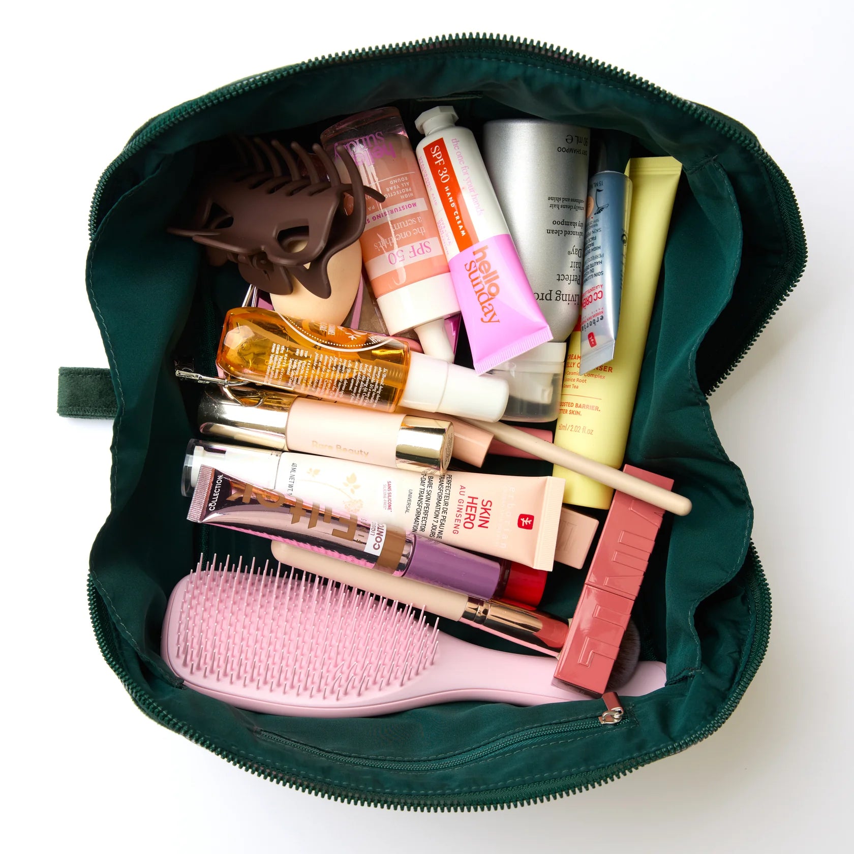 Makeup Box Bag - Green Leaves