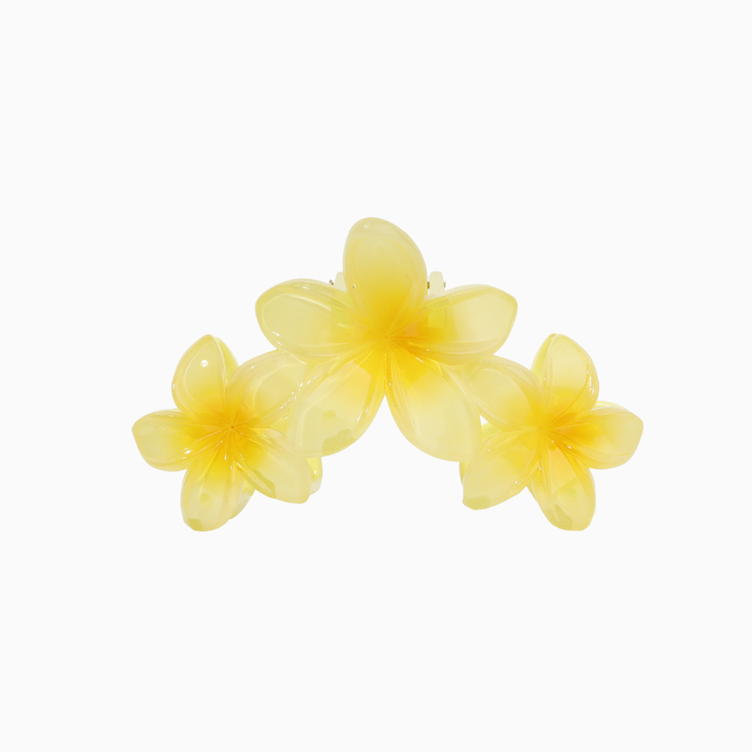 Triplet Flower Clip - Lemon