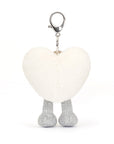 Amuseables Cream Heart Bag Charm