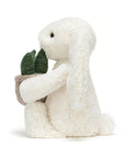 Cream Bunny With Plant