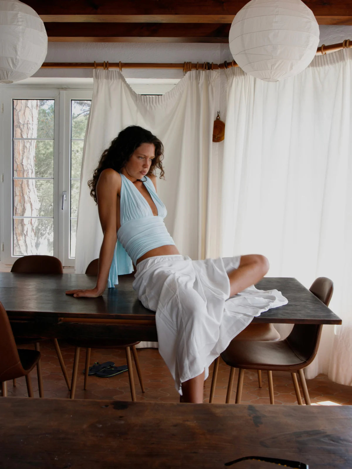 Isabela top - Celeste