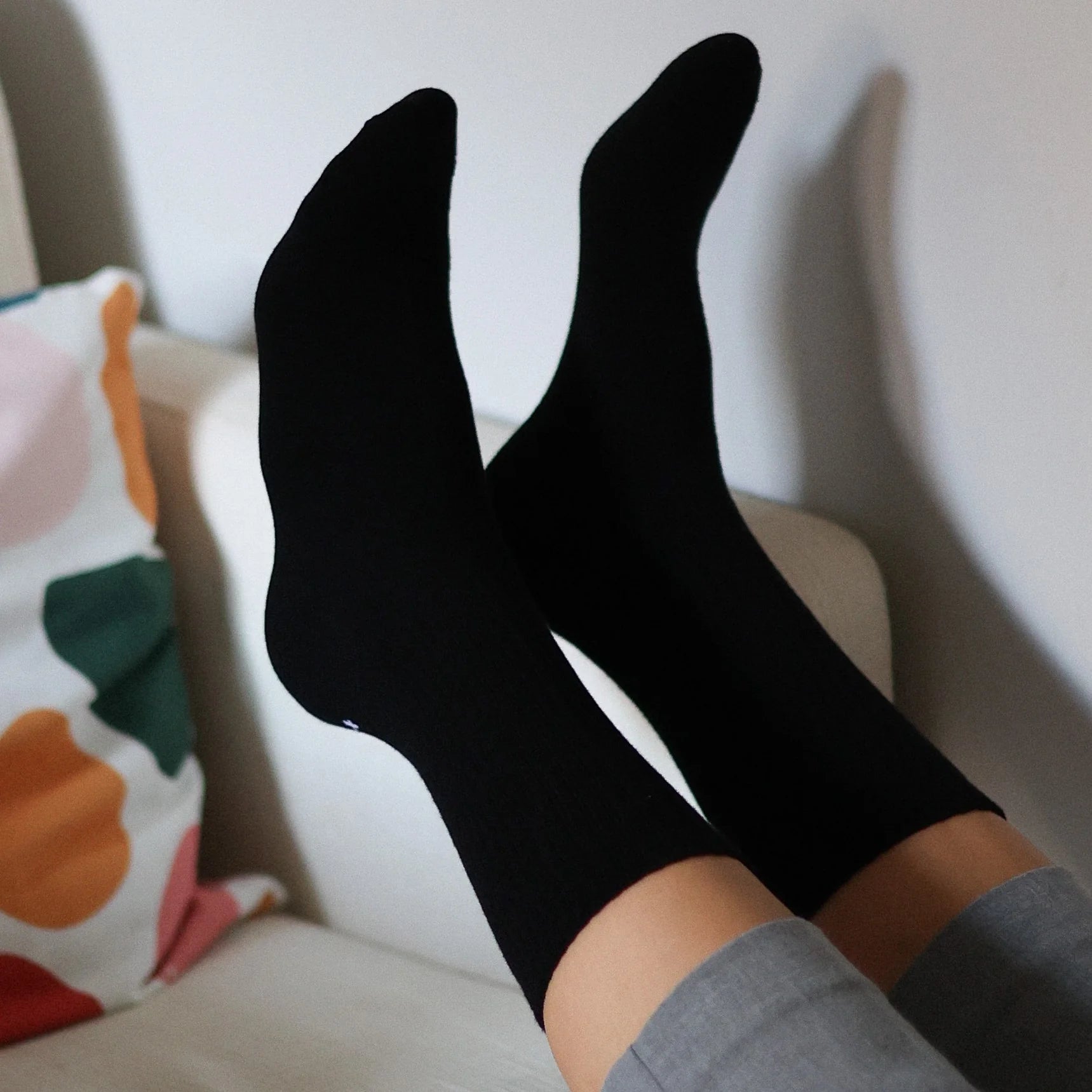Organic Cotton socks - Plain black