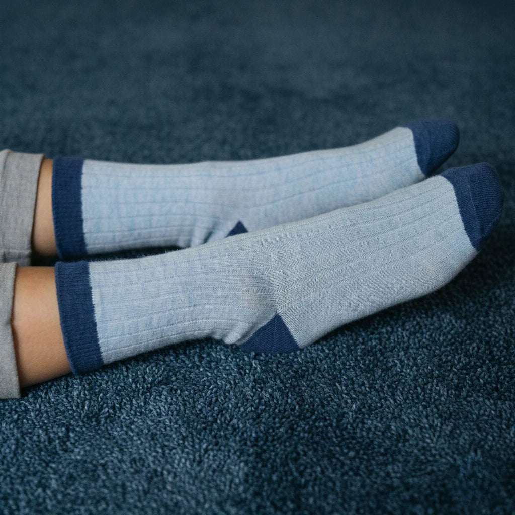 Merino socks - Blue &amp; Dark Blue