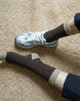 Merino socks - Brown & Caramel