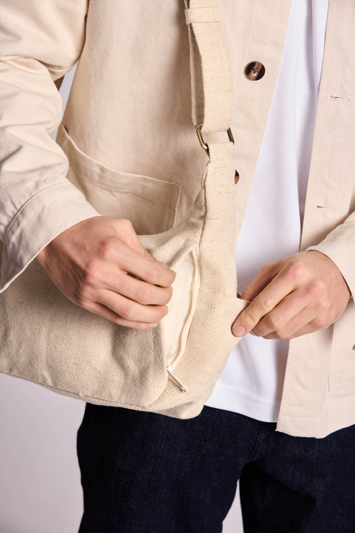 Emile multipocket bag - Jute