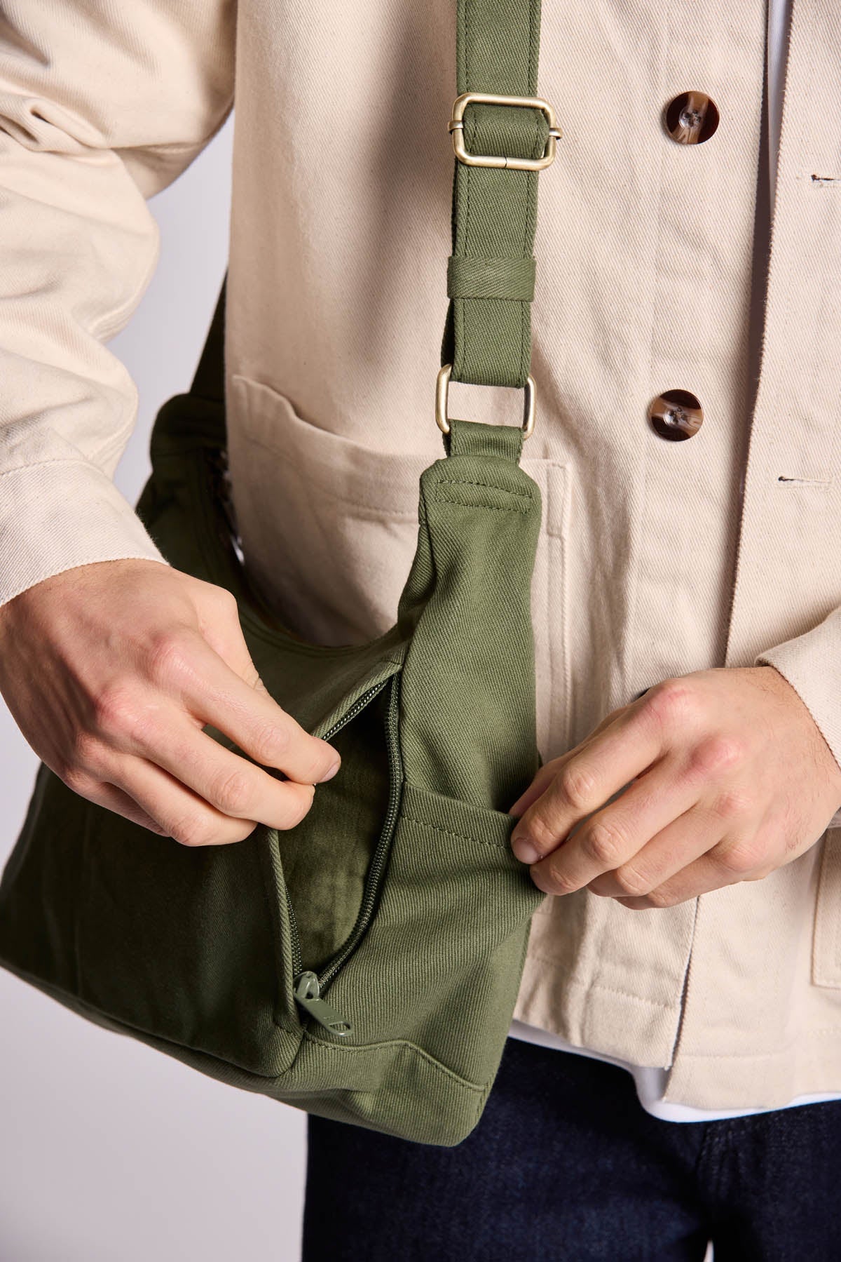 Emile multipocket bag - Olive Green