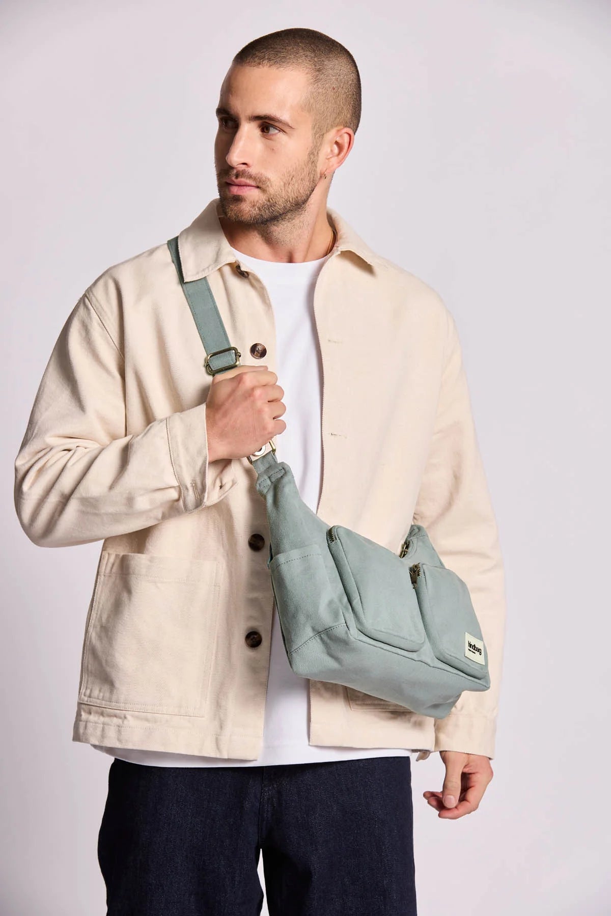 Emile multipocket bag - Sage