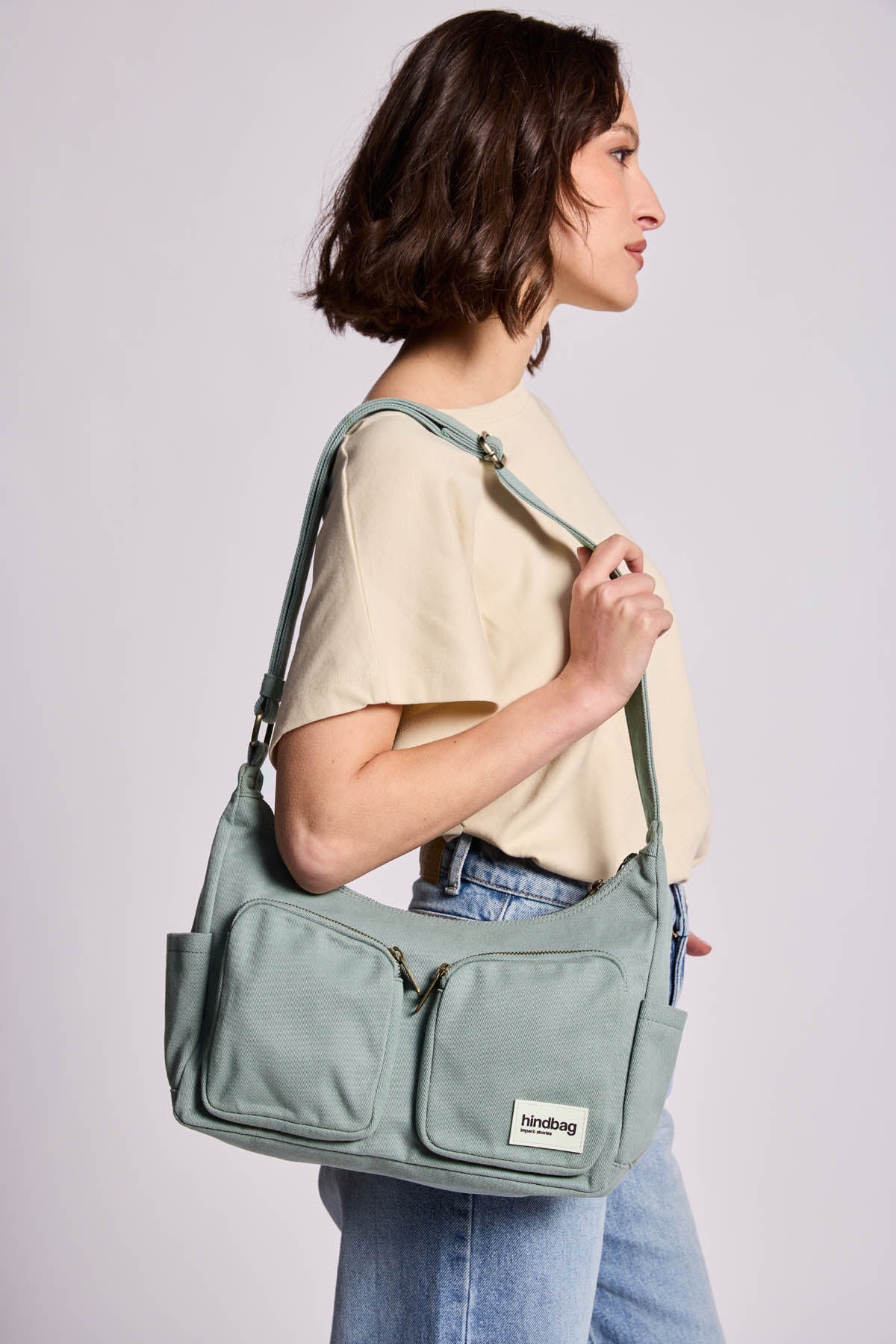 Emile multipocket bag - Sage