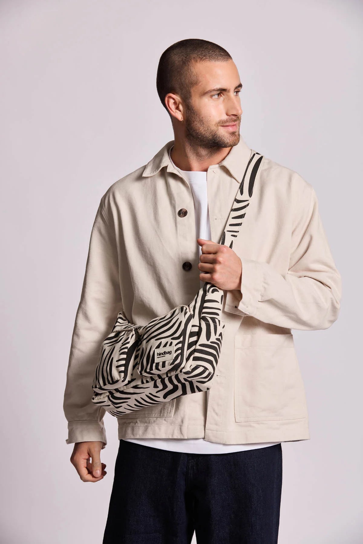 Emile multipocket bag - Zebra Ecru
