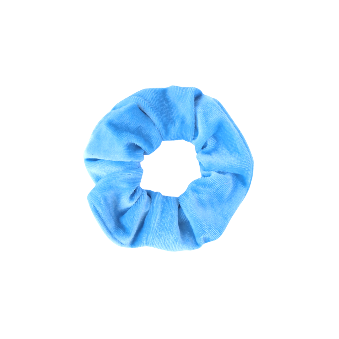 Velvet Scrunchie - Bali Blue