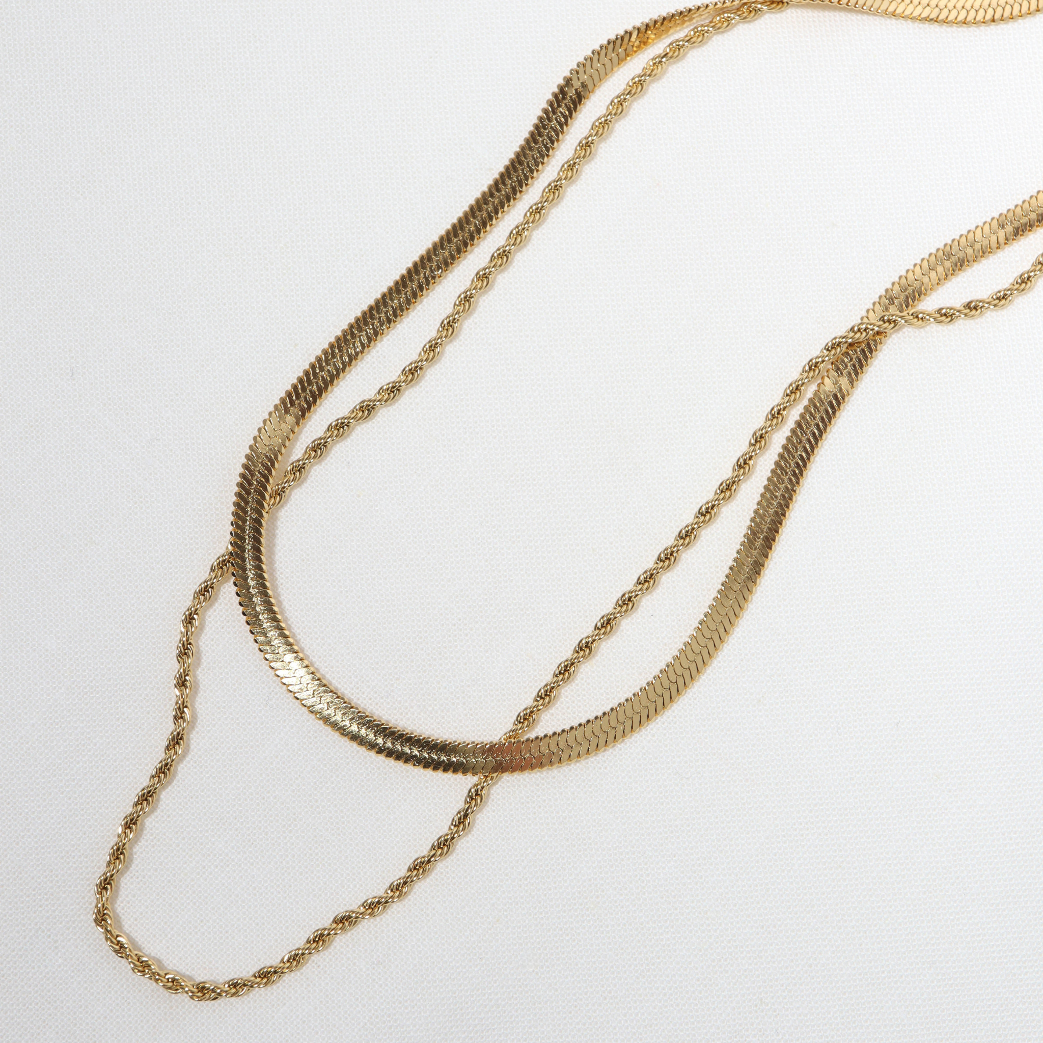 Layered necklace - Rope &amp; Snake