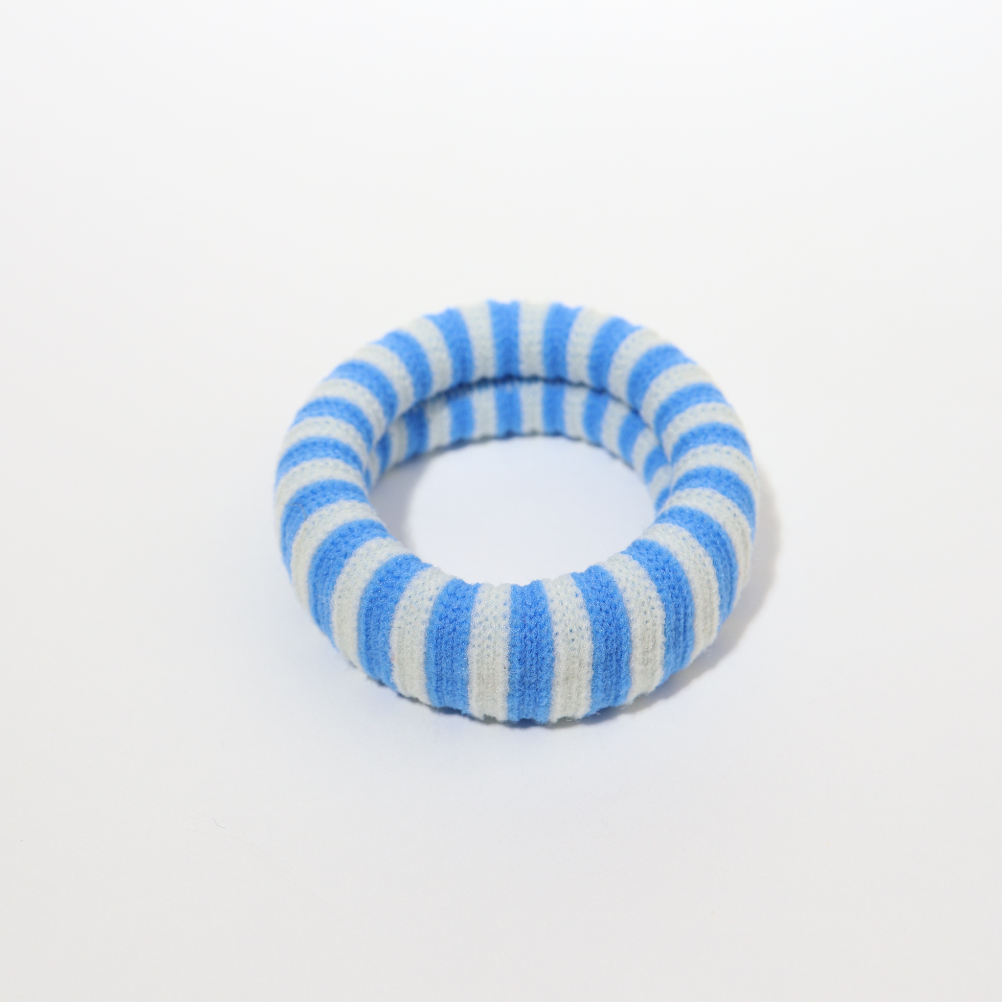 Þykk hárteygja - blue/white striped
