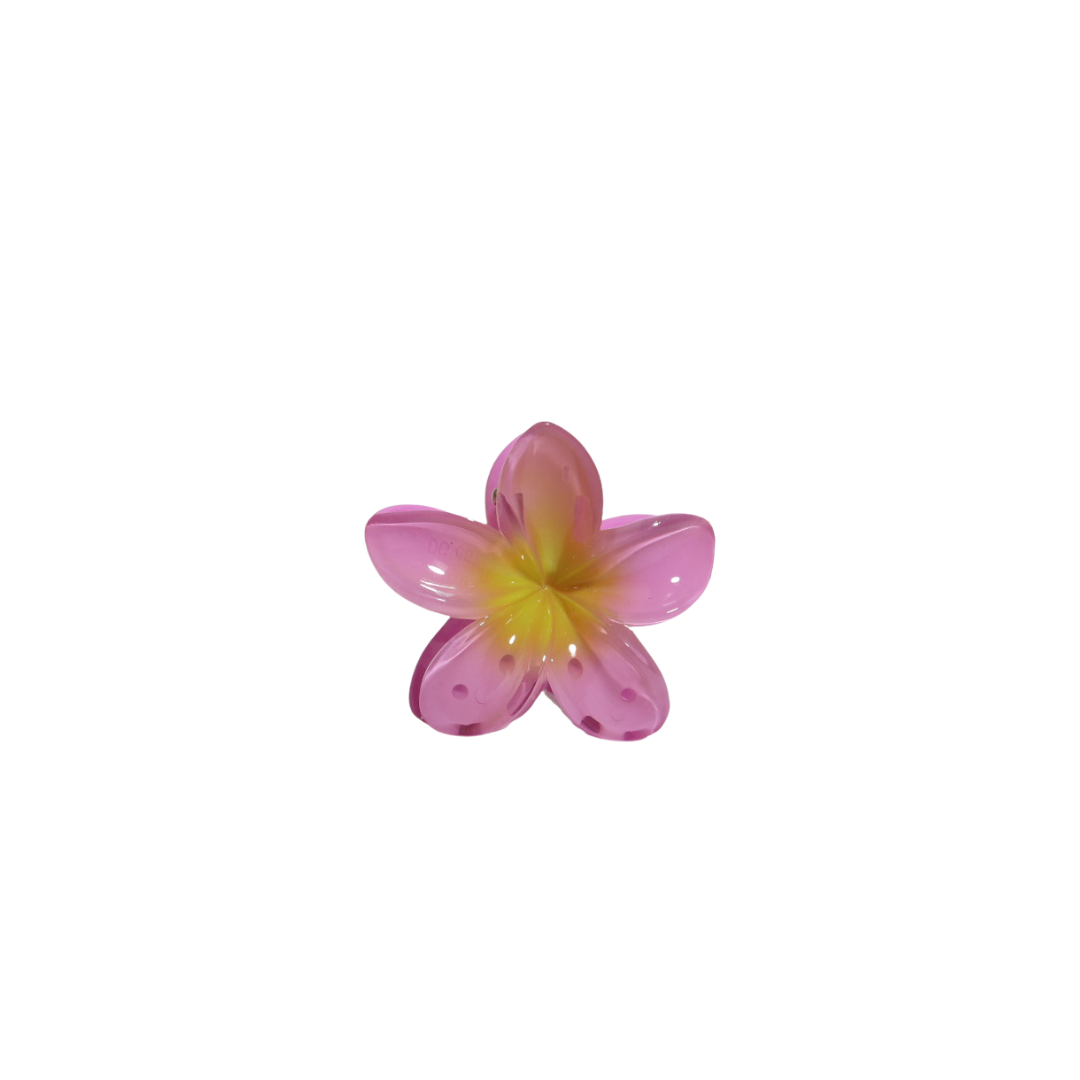 Small Hawaiian Flower Clip - Paradise Pink
